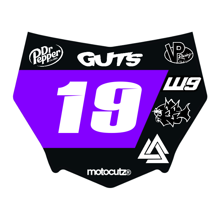 CUSTOM MOTOCUTZ FRONT PLATE DECAL