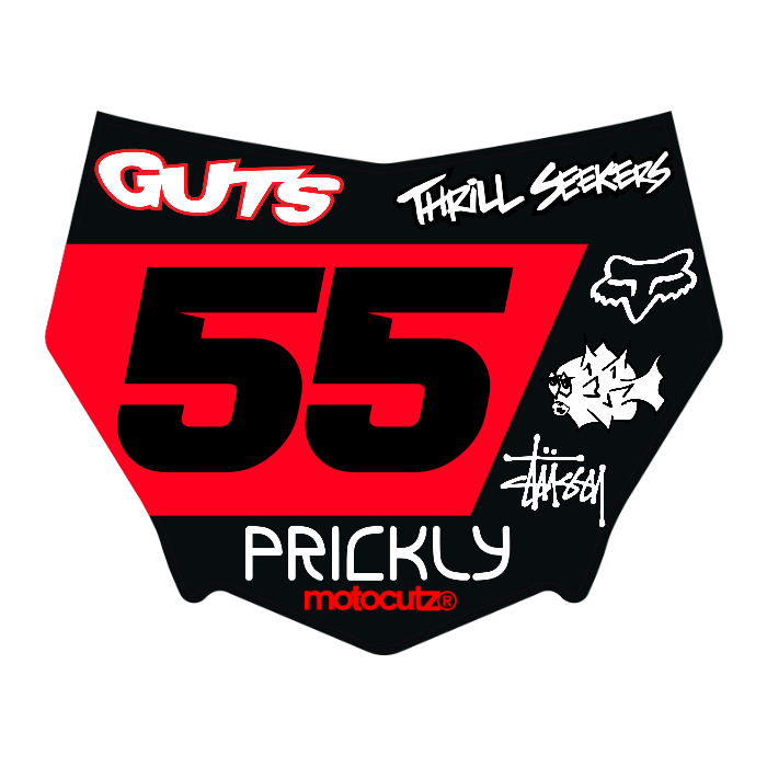 CUSTOM MOTOCUTZ FRONT PLATE DECAL