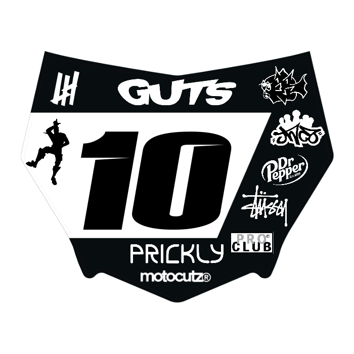 CUSTOM MOTOCUTZ FRONT PLATE DECAL