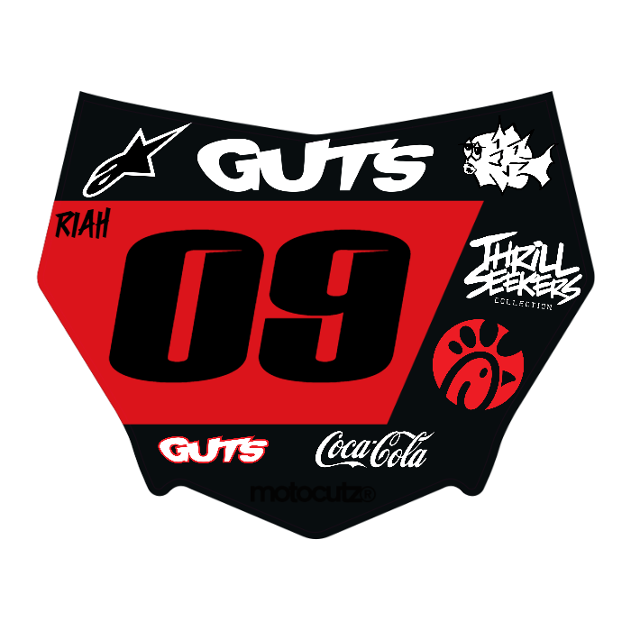 CUSTOM MOTOCUTZ FRONT PLATE DECAL