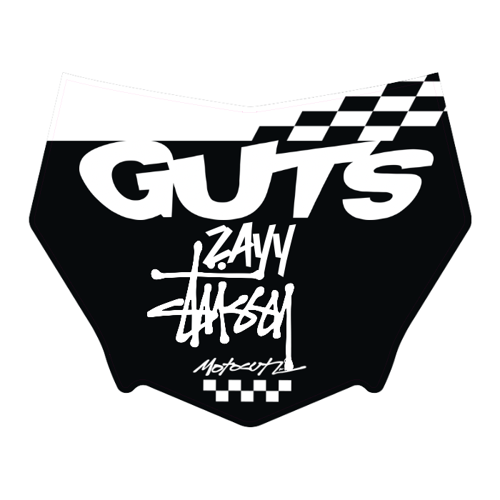 CUSTOM MOTOCUTZ FRONT PLATE DECAL