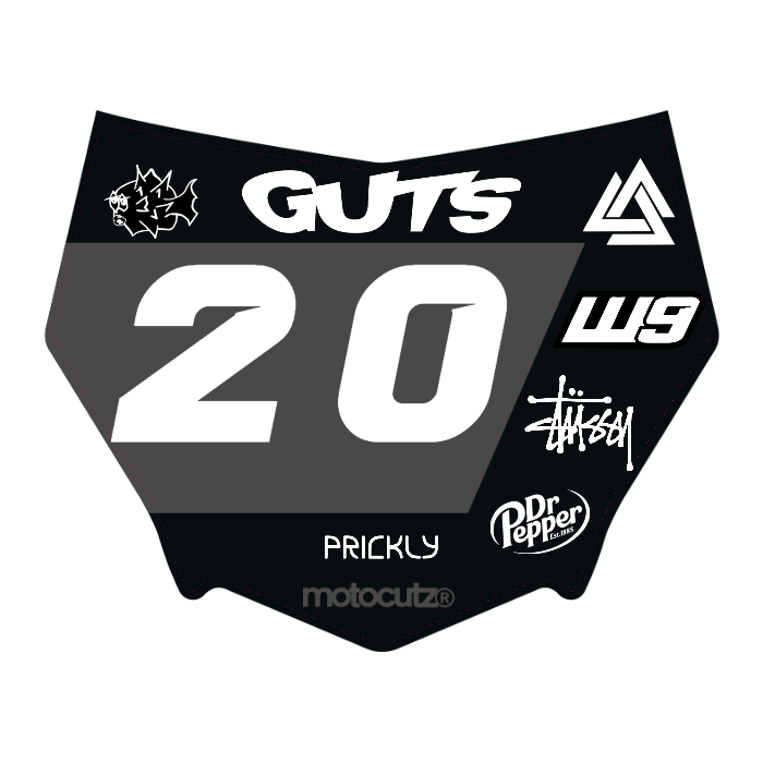 CUSTOM MOTOCUTZ FRONT PLATE DECAL