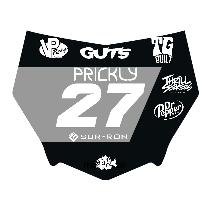 CUSTOM MOTOCUTZ FRONT PLATE DECAL
