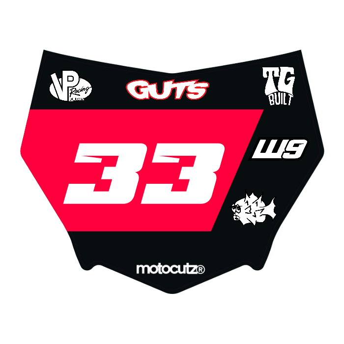 CUSTOM MOTOCUTZ FRONT PLATE DECAL