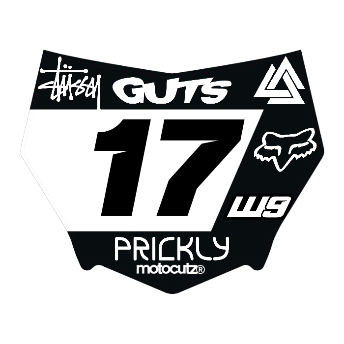 CUSTOM MOTOCUTZ FRONT PLATE DECAL
