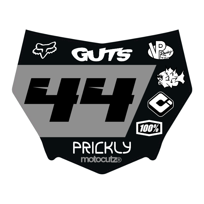CUSTOM MOTOCUTZ FRONT PLATE DECAL