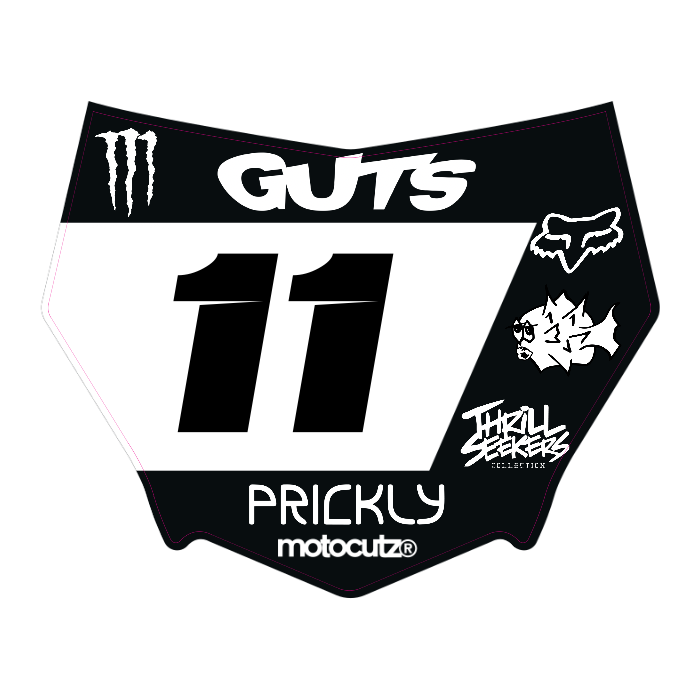 CUSTOM MOTOCUTZ FRONT PLATE DECAL