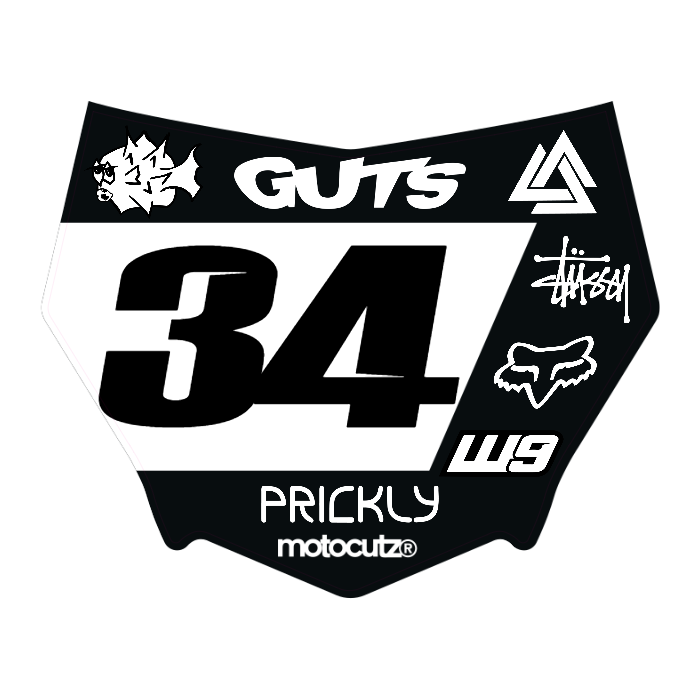CUSTOM MOTOCUTZ FRONT PLATE DECAL