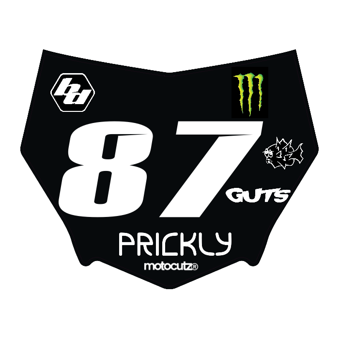 CUSTOM MOTOCUTZ FRONT PLATE DECAL