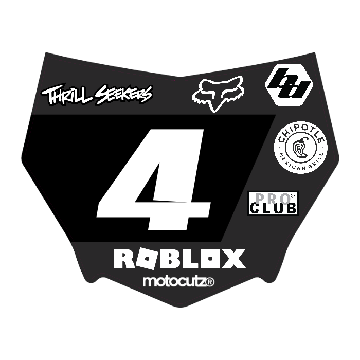 CUSTOM MOTOCUTZ FRONT PLATE DECAL