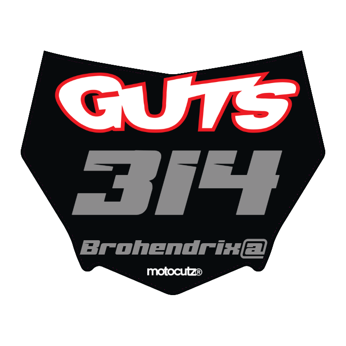 CUSTOM MOTOCUTZ FRONT PLATE DECAL
