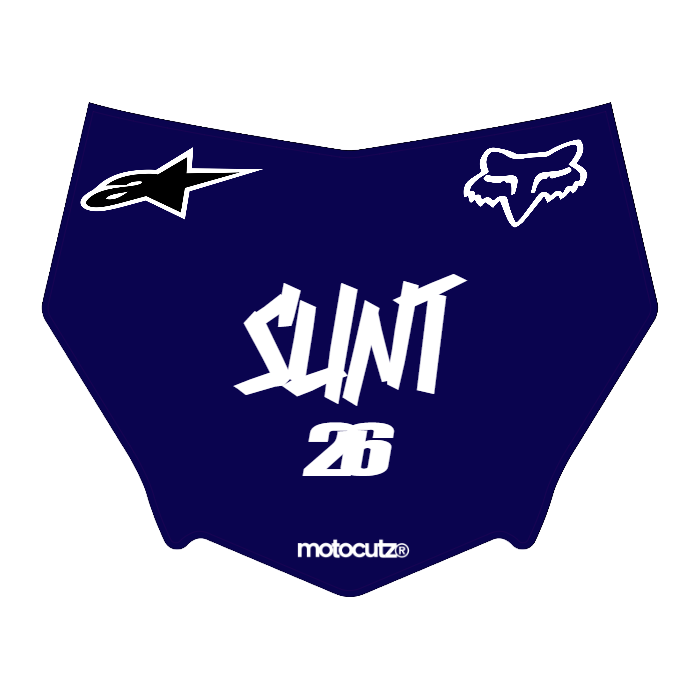 CUSTOM MOTOCUTZ FRONT PLATE DECAL