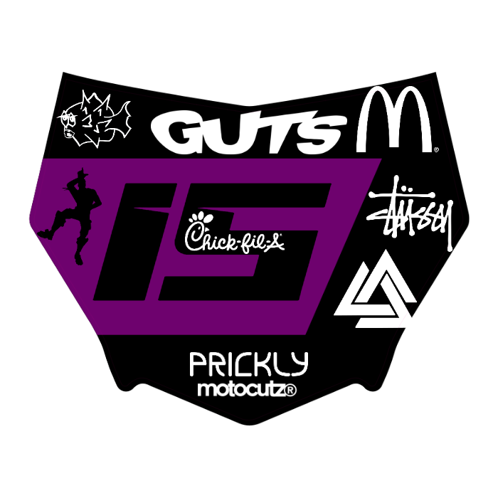 CUSTOM MOTOCUTZ FRONT PLATE DECAL