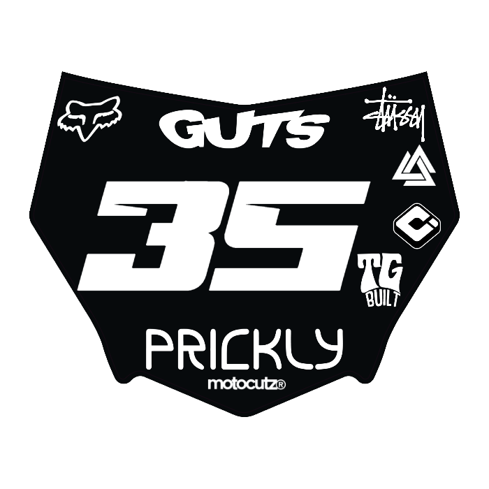 CUSTOM MOTOCUTZ FRONT PLATE DECAL