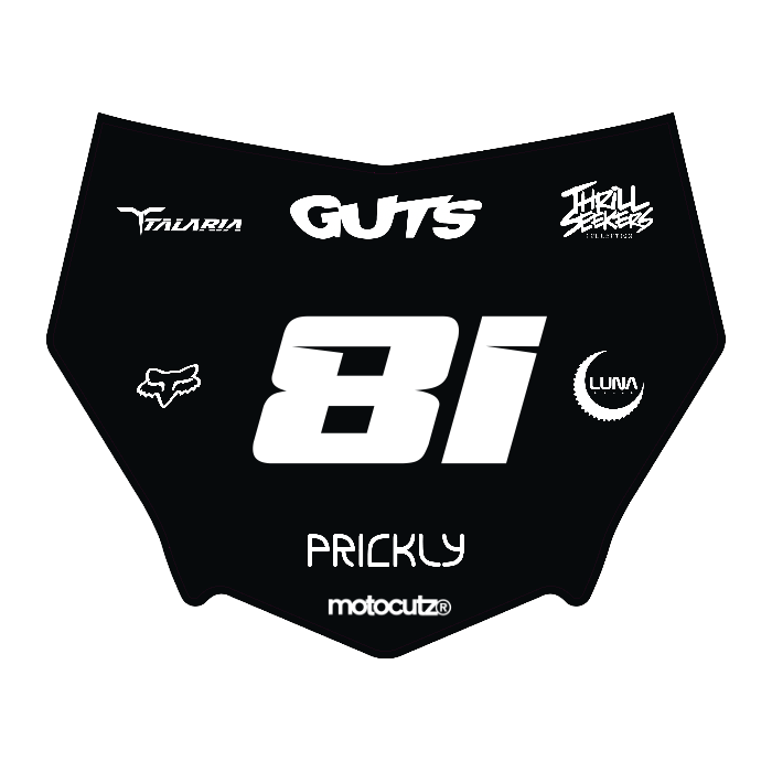 CUSTOM MOTOCUTZ FRONT PLATE DECAL