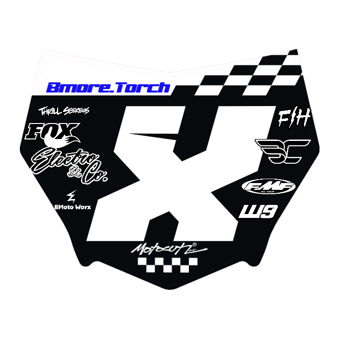CUSTOM MOTOCUTZ FRONT PLATE DECAL