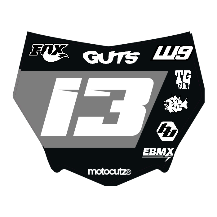 CUSTOM MOTOCUTZ FRONT PLATE DECAL