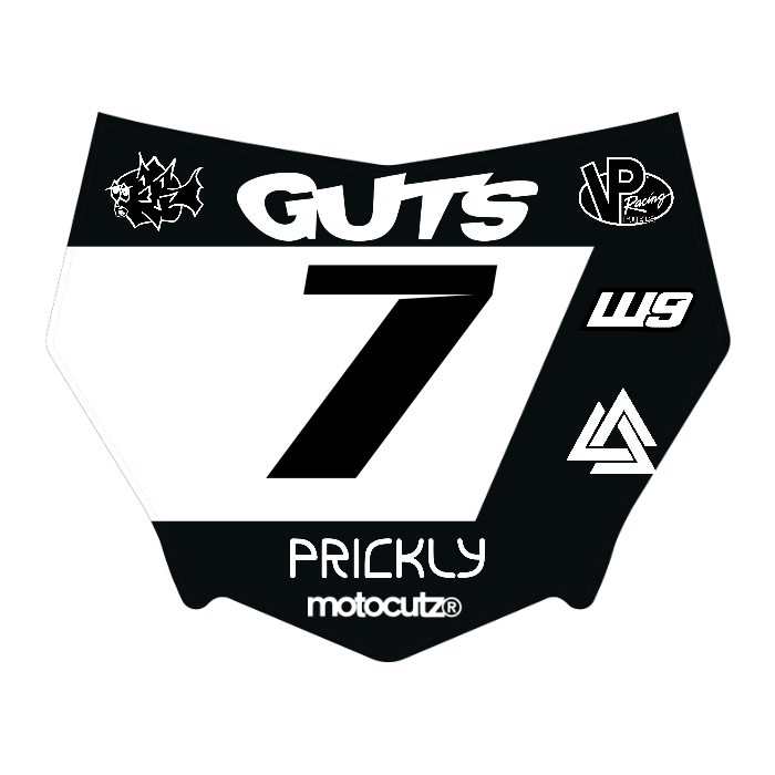 CUSTOM MOTOCUTZ FRONT PLATE DECAL