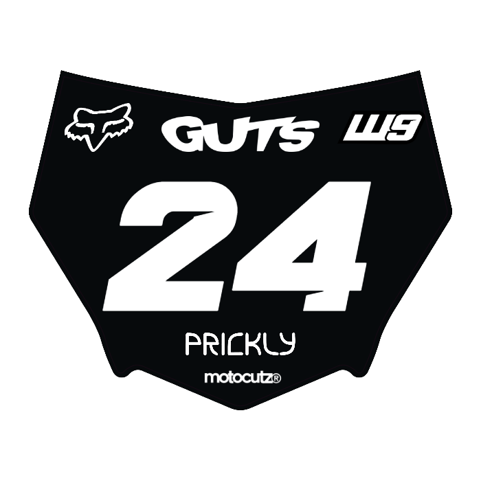 CUSTOM MOTOCUTZ FRONT PLATE DECAL