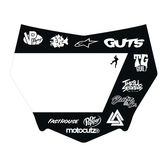 CUSTOM MOTOCUTZ FRONT PLATE DECAL