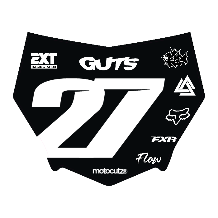 CUSTOM MOTOCUTZ FRONT PLATE DECAL