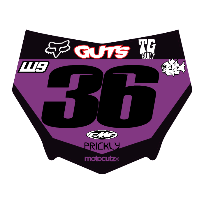 CUSTOM MOTOCUTZ FRONT PLATE DECAL
