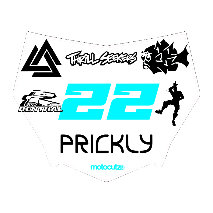 CUSTOM MOTOCUTZ FRONT PLATE DECAL