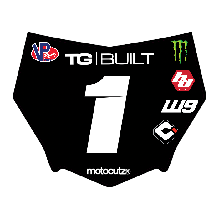 CUSTOM MOTOCUTZ FRONT PLATE DECAL