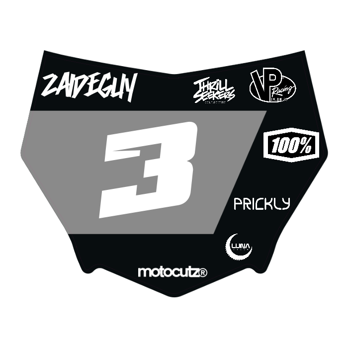 CUSTOM MOTOCUTZ FRONT PLATE DECAL
