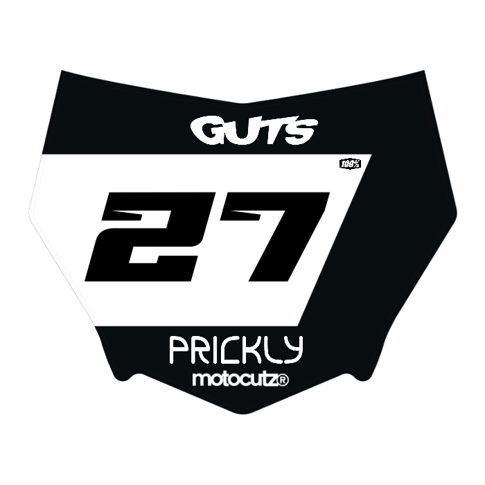 CUSTOM MOTOCUTZ FRONT PLATE DECAL