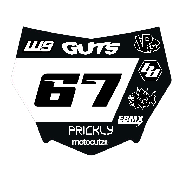 CUSTOM MOTOCUTZ FRONT PLATE DECAL