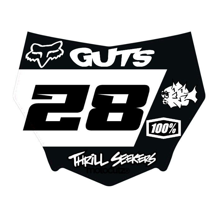 CUSTOM MOTOCUTZ FRONT PLATE DECAL