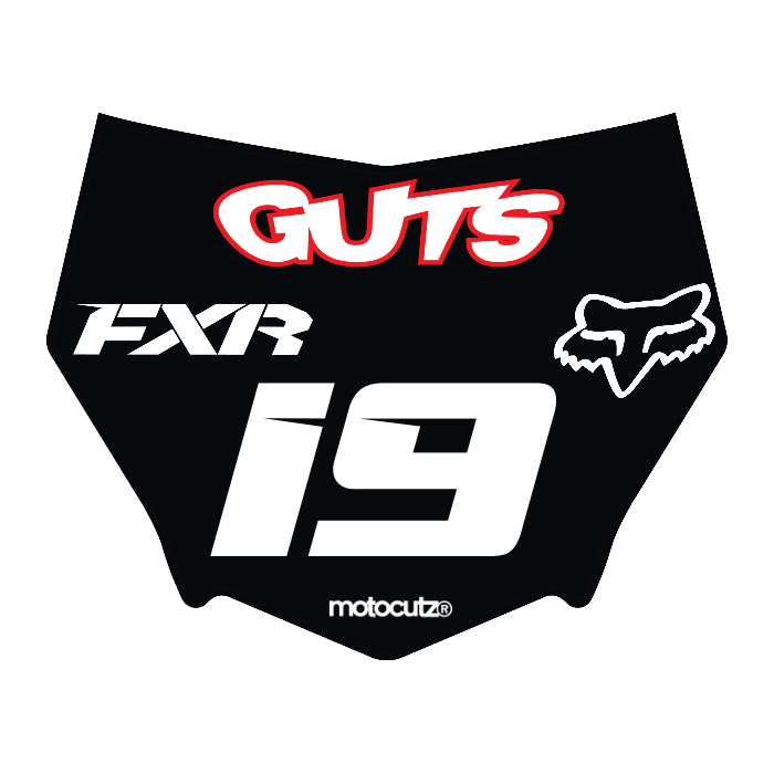 CUSTOM MOTOCUTZ FRONT PLATE DECAL