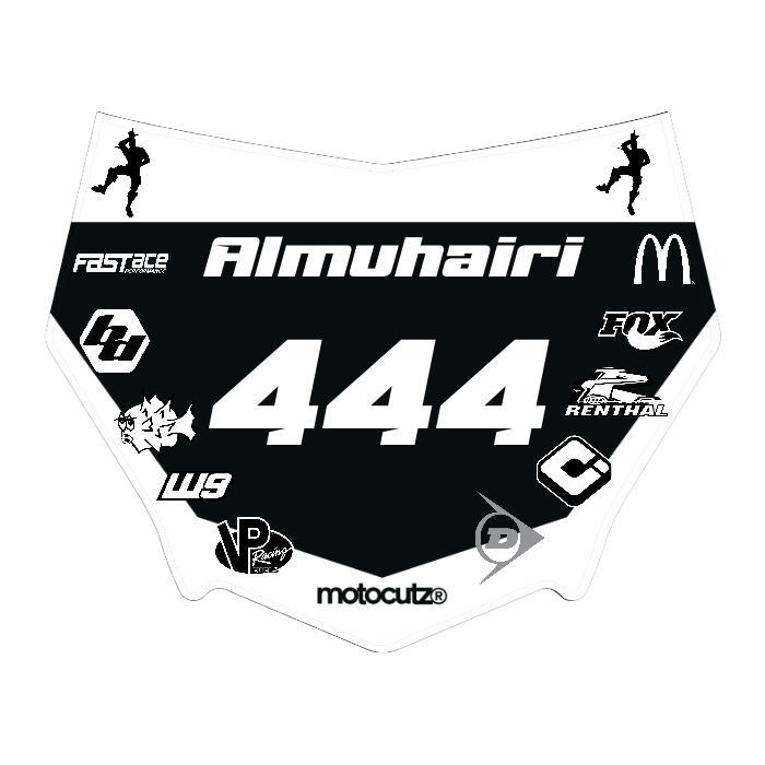 CUSTOM MOTOCUTZ FRONT PLATE DECAL