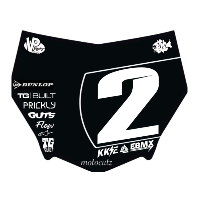 CUSTOM MOTOCUTZ FRONT PLATE DECAL