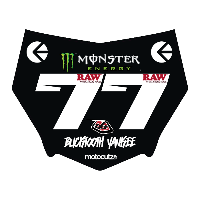 CUSTOM MOTOCUTZ FRONT PLATE DECAL