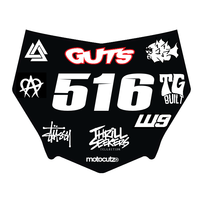 CUSTOM MOTOCUTZ FRONT PLATE DECAL