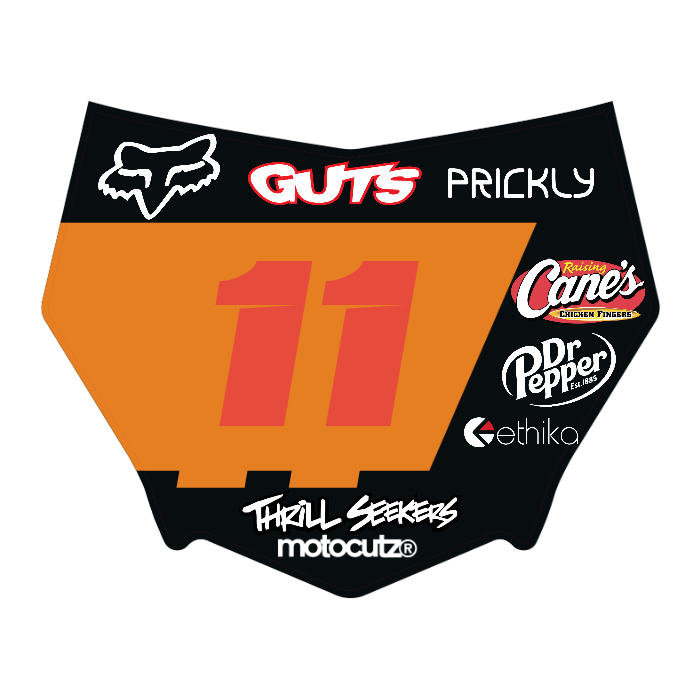 CUSTOM MOTOCUTZ FRONT PLATE DECAL