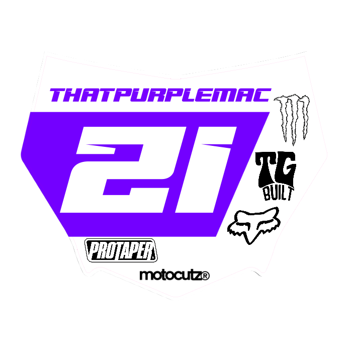 CUSTOM MOTOCUTZ FRONT PLATE DECAL