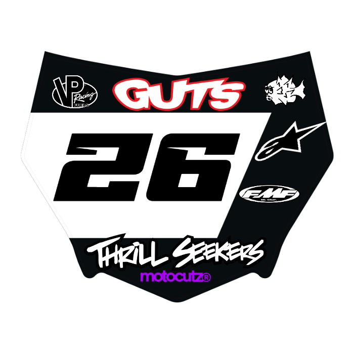 CUSTOM MOTOCUTZ FRONT PLATE DECAL