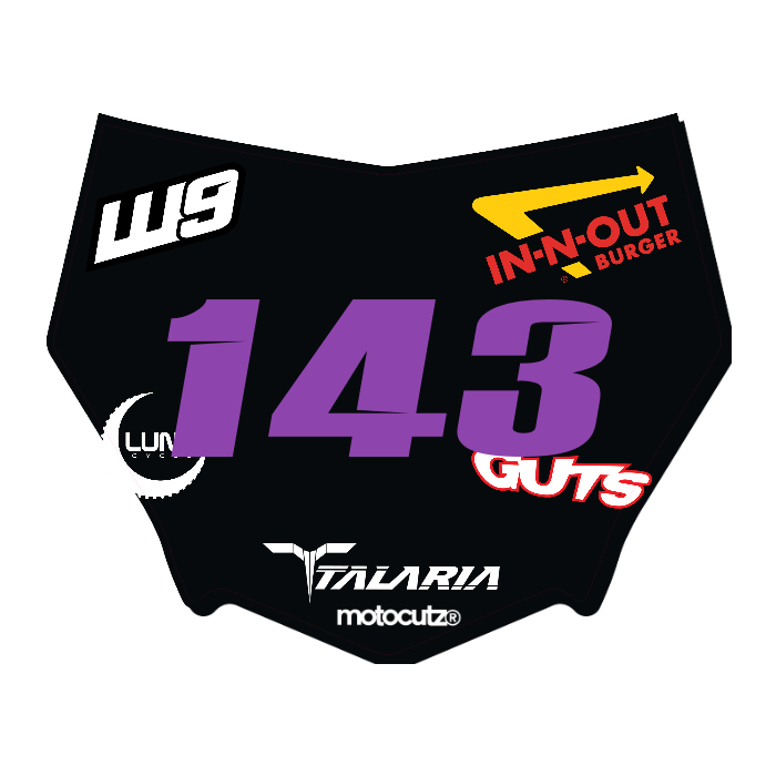 CUSTOM MOTOCUTZ FRONT PLATE DECAL