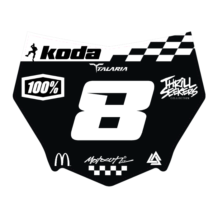 CUSTOM MOTOCUTZ FRONT PLATE DECAL