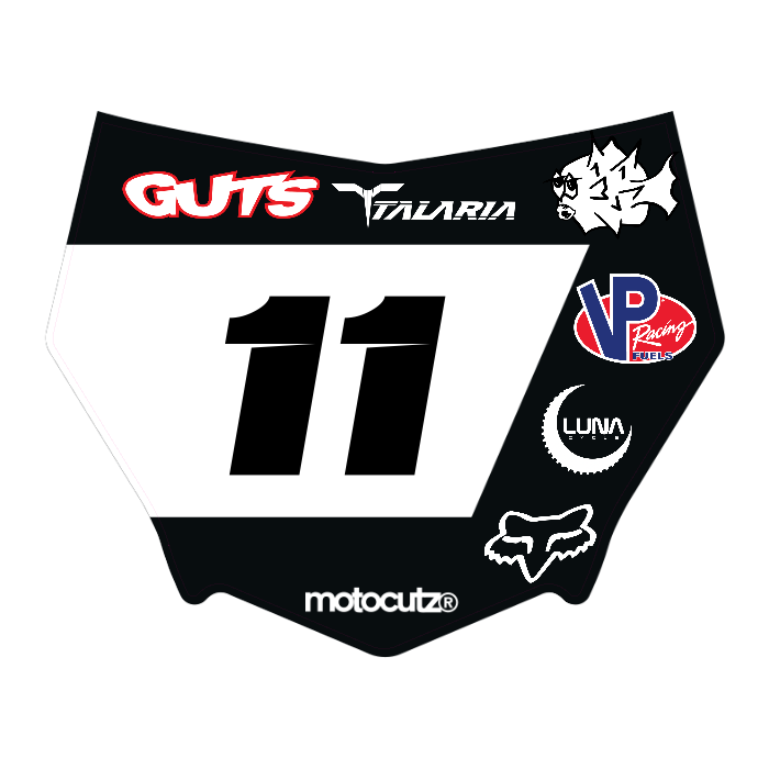 CUSTOM MOTOCUTZ FRONT PLATE DECAL