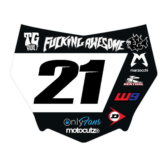 CUSTOM MOTOCUTZ FRONT PLATE DECAL