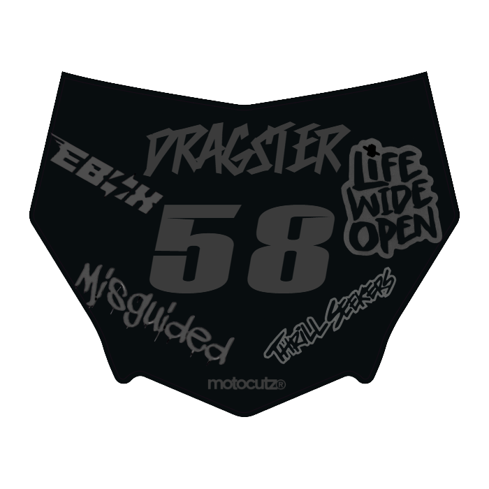 CUSTOM MOTOCUTZ FRONT PLATE DECAL