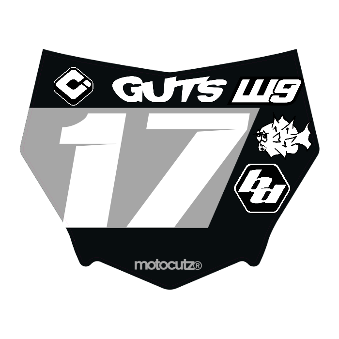 CUSTOM MOTOCUTZ FRONT PLATE DECAL