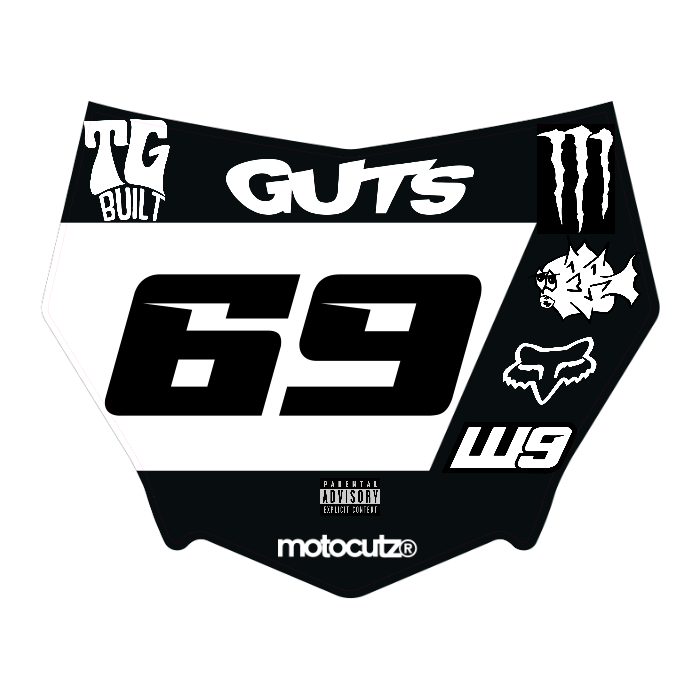 CUSTOM MOTOCUTZ FRONT PLATE DECAL