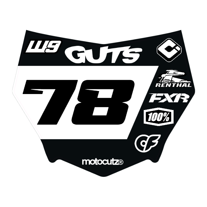 CUSTOM MOTOCUTZ FRONT PLATE DECAL