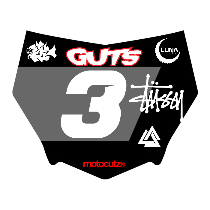 CUSTOM MOTOCUTZ FRONT PLATE DECAL
