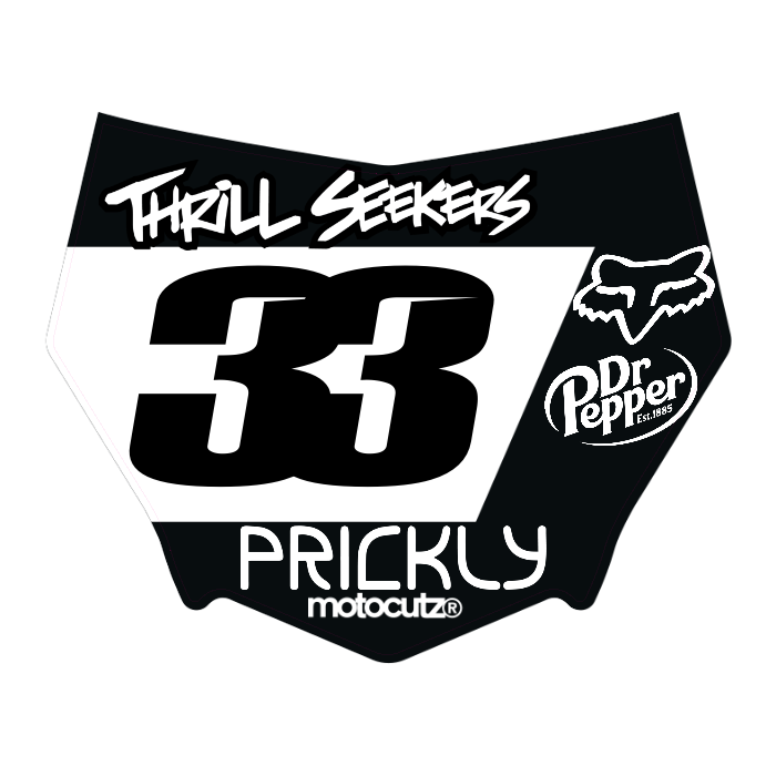 CUSTOM MOTOCUTZ FRONT PLATE DECAL